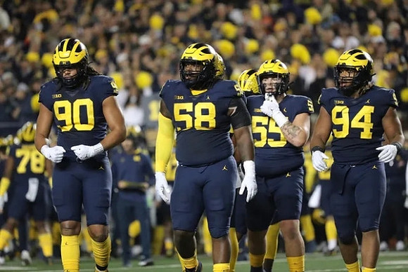 Mike Morris (90), Mazi Smith (58), Mason Graham (55), and Kris Jenkins (94)
