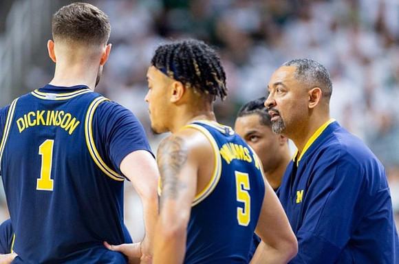 Hunter Dickinson (1), Terrance Williams II (5), Jett Howard (13), and Juwan Howard