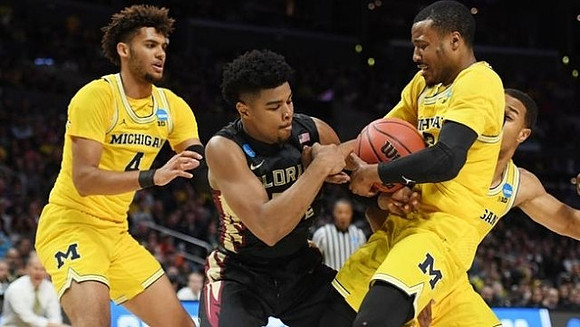 Isaiah Livers (4), Muhammad-Ali Abdur-Rahkman (12), and Jaaron Simmons (5)
