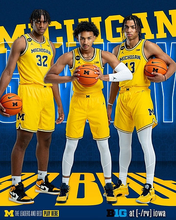 Tarris Reed Jr. (32), Kobe Bufkin (2), and Jett Howard (13)
