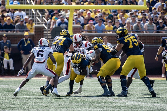 Evan Link (71), Donovan Edwards (7), Giovanni El-Hadi (58), and Andrew Gentry (75)