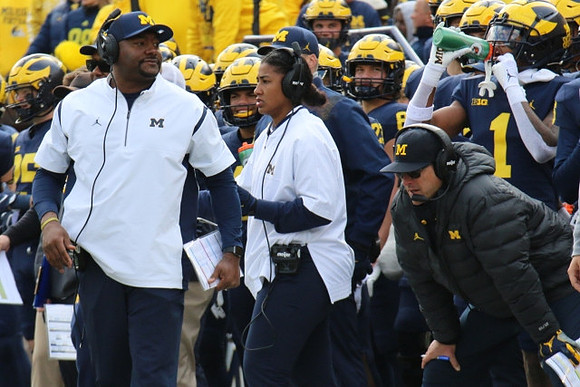 Ron Bellamy and Jim Harbaugh