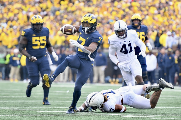 Olusegun Oluwatimi (55), Donovan Edwards (7), and Ryan Hayes (76)