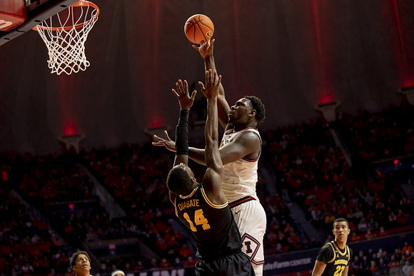 Moussa Diabate (14) and Caleb Houstan (22)