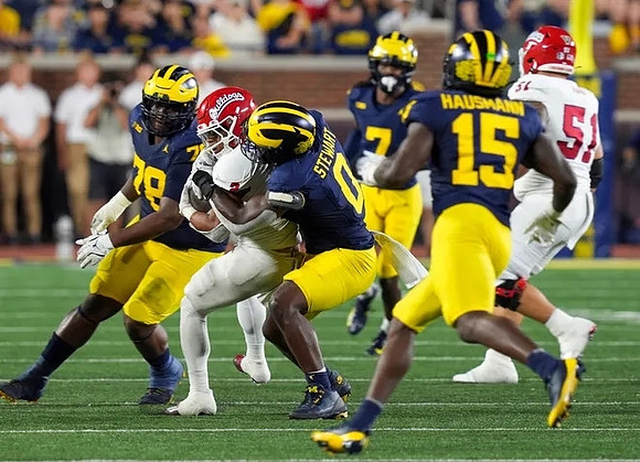 Kenneth Grant (78), Josaiah Stewart (0), Makari Paige (7), and Ernest Hausmann (15)