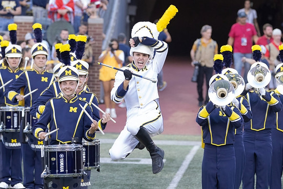 Michigan Drum Major and Michigan Band