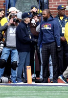 Lloyd Carr and Charles Woodson