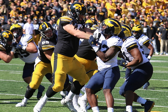 Mason Graham (55), Jaylen Harrell (32), Michael Barrett (23), and Jaydon Hood (34)