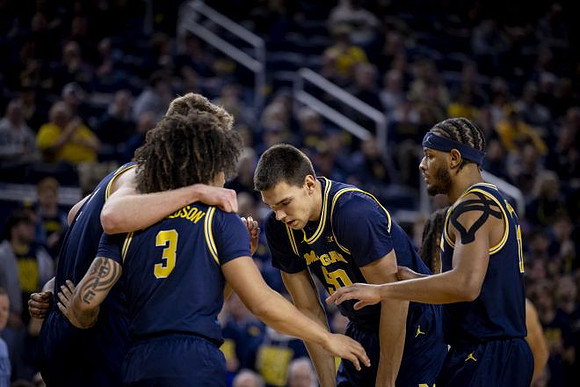 Danny Wolf (1), Tre Donaldson (3), Vladislav Goldin (50), and Roddy Gayle Jr. (11)